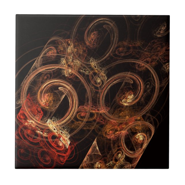 Der Klang der Abstrakten Kunst Fliese (Vorderseite)