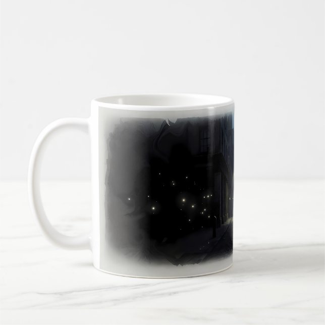 Der Klang der Stille — Dark City Night Tasse (Links)