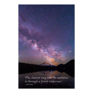 'Der klarste Weg ins Universum' Zitat von J Muir Poster