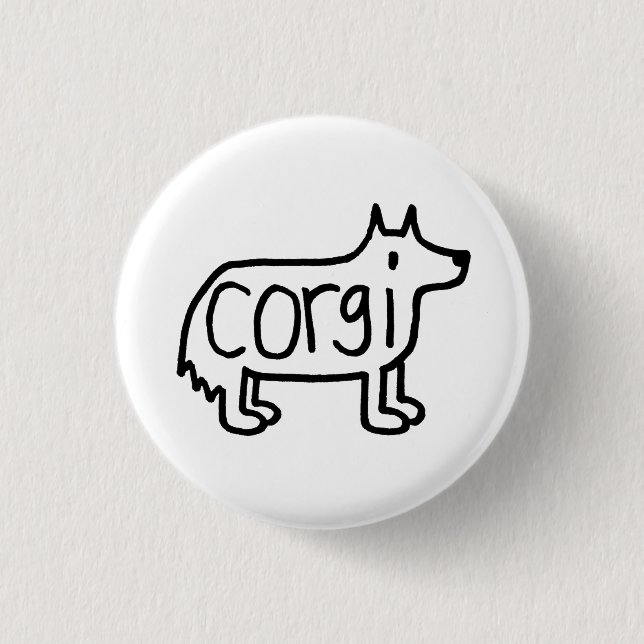 der klassische Corgiknopf Button (Vorderseite)