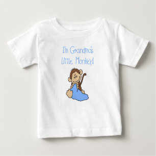 Der kleine Affe der Großmutter - blaue T-Shirts