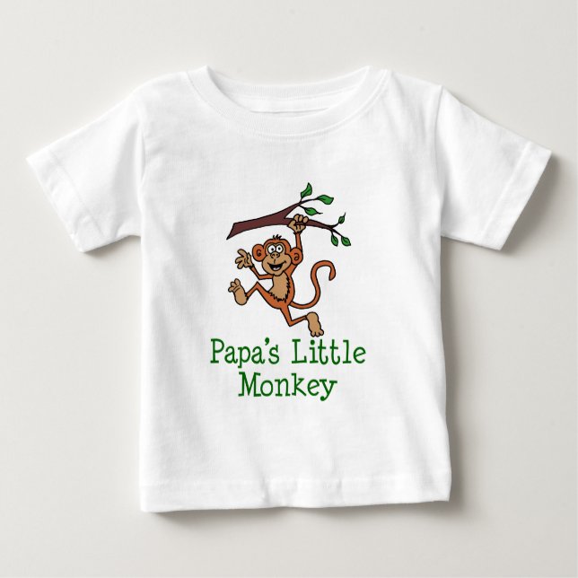 Der kleine Affe des Papas Baby T-shirt (Vorderseite)