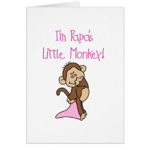 Der kleine Affe des Papas - rosa T-Shirts und