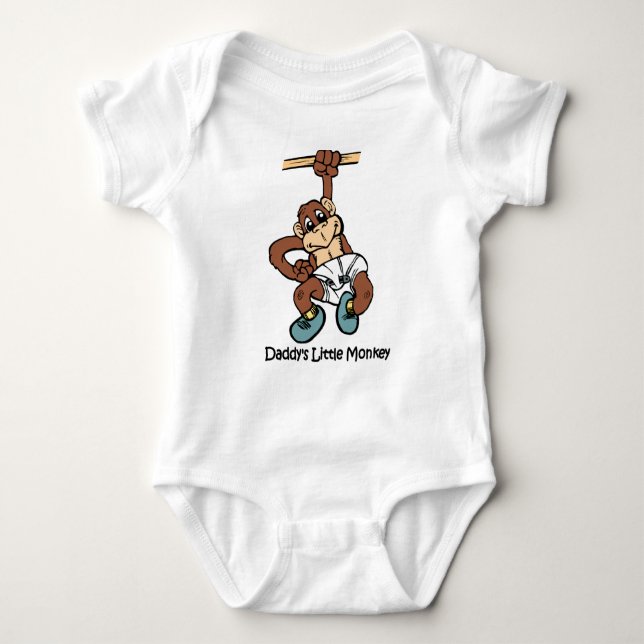 Der kleine Affe des Vatis Baby Strampler (Vorderseite)