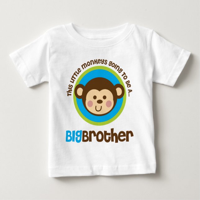 Der kleine Affe wird ein großer Bruder sein Baby T-shirt (Vorderseite)