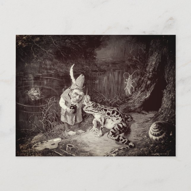 Der kleine alte Mann des Waldes Postkarte (Vorderseite)