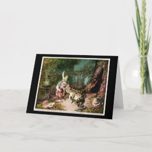 Der kleine alte Mann des Waldes Wandbild Vintage Karte