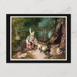 Der kleine alte Mann des Waldes Wandbild Vintage Postkarte