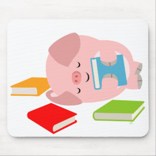 Der kleine Buch-Liebhaber (niedliches Mousepad