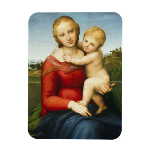 Der kleine Cowper Madonna, c.1505 (Öl auf Platte) Magnet