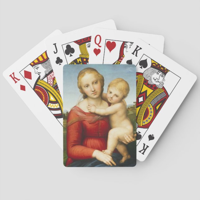 Der kleine Cowper Madonna, c.1505 (Öl auf Platte) Spielkarten (Rückseite)