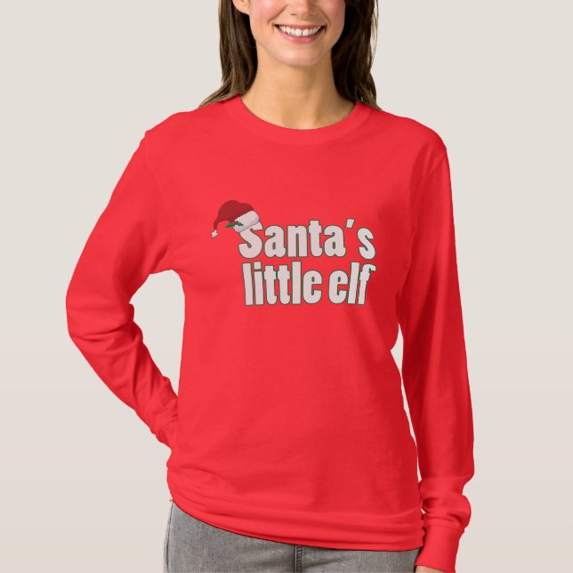 Der kleine Elf des Weihnachtsmanns T-Shirt (Vorderseite)
