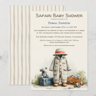 Der kleine Entdecker Safari-Abenteuer-Baby-Party Einladung