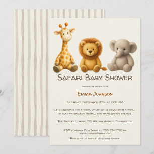 Der kleine Entdecker Safari-Freunde Baby-Party Einladung