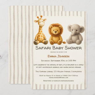 Der kleine Entdecker Safari-Freunde Baby-Party Einladung