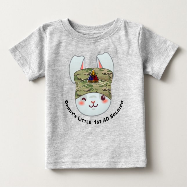 "Der kleine gepanzerte Offizier des Daddy" Baby T-shirt (Vorderseite)