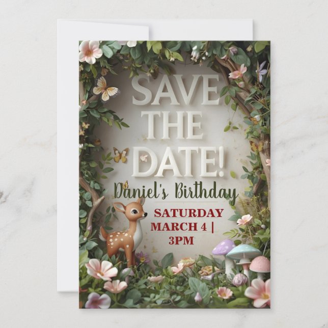 Der kleine Gepunktete Hirschwald zum Geburtstag Re (Vorderseite)