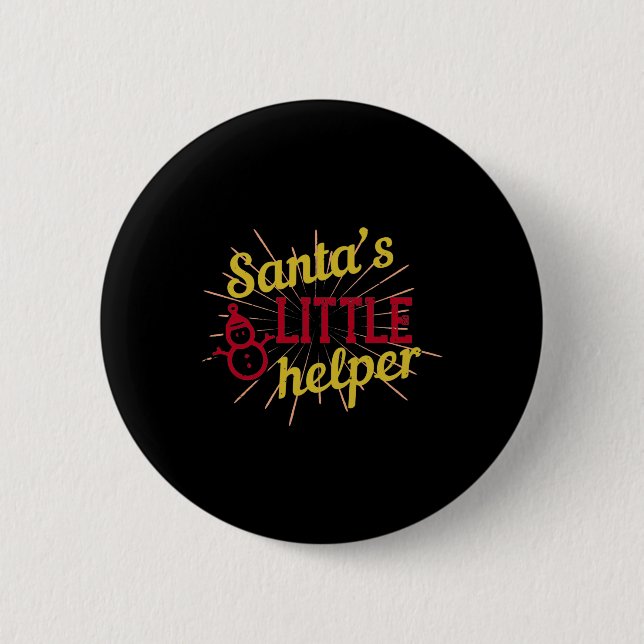 Der kleine Helfer des Weihnachtsmanns Button (Vorderseite)