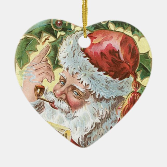 Der kleine Helfer des Weihnachtsmanns Keramik Ornament (Vorne)