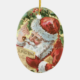 Der kleine Helfer des Weihnachtsmanns Keramik Ornament