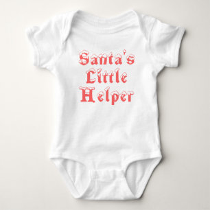 Der kleine Helfer des Weihnachtsmanns - rosa Baby Strampler
