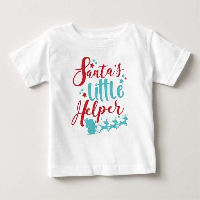 Der kleine Helfer des Weihnachtsmanns, Schlitten,  Baby T-shirt (Vorderseite)