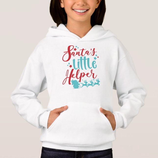 Der kleine Helfer des Weihnachtsmanns, Schlitten,  Hoodie (Vorderseite)