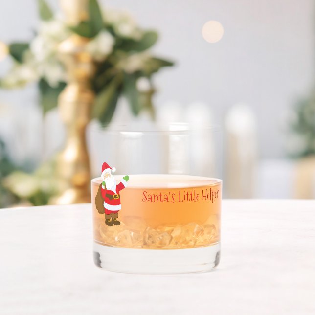 Der kleine Helfer Jolly St. Nick des Weihnachtsman Whiskyglas (Insitu (Hochzeit))