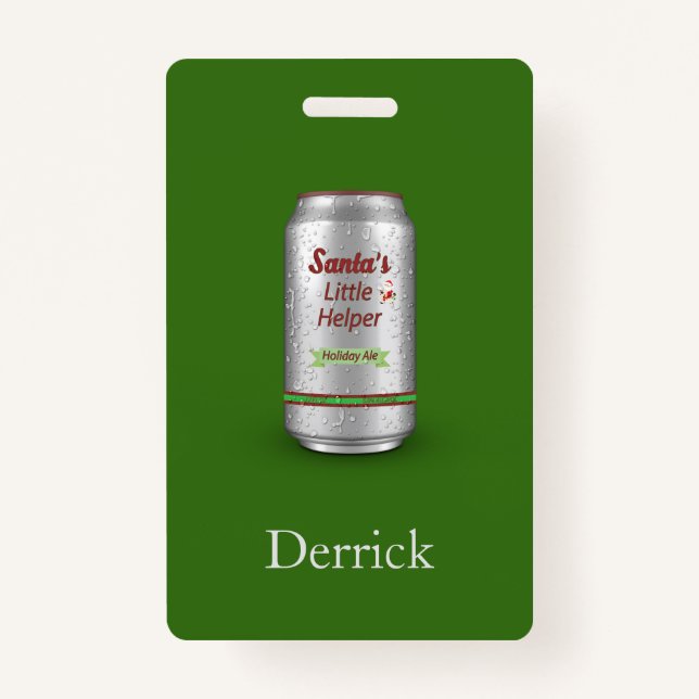 Der kleine Helferbereich des Weihnachtsmanns für d Ausweis (Vorderseite)