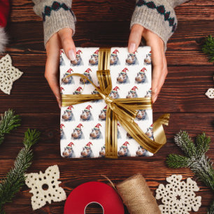 Der kleine Hippo des Weihnachtsmanns Geschenkpapier