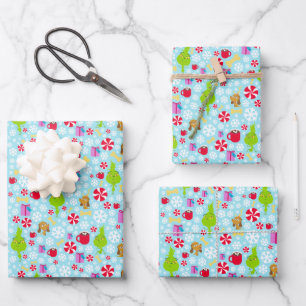 Der kleine Knackpunkt   Blue Snowflake Weihnachtsf Geschenkpapier Set
