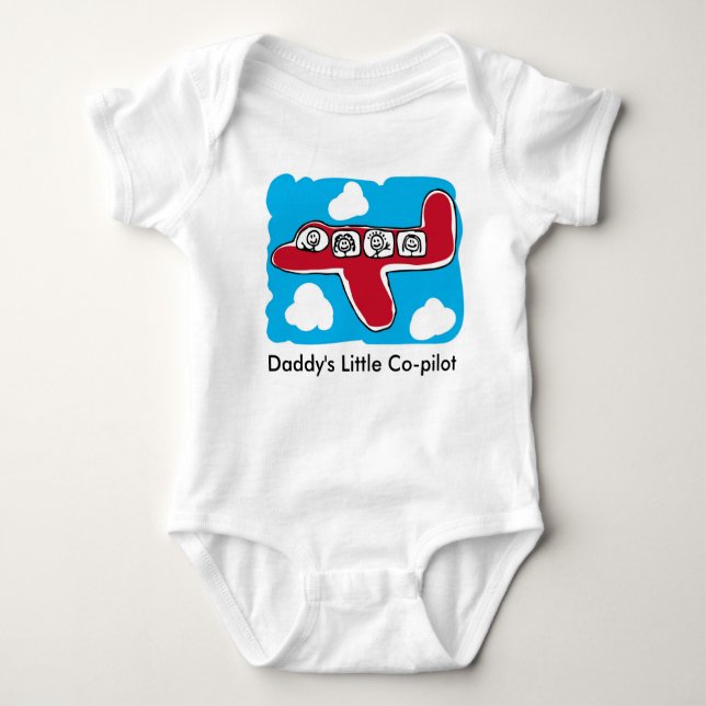 Der kleine Kopilot-einteiliger Baby-Bodysuit des Baby Strampler (Vorderseite)