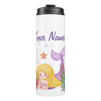 Der kleine mermaid Thermal Tumbler Kundenname Thermosbecher