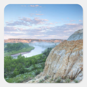 Der kleine Missouri-Fluss am Kleinen Quadratischer Aufkleber