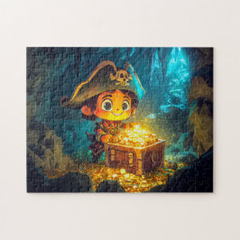 Der kleine Pirate entdeckt Schätze in einer Höhle Puzzle