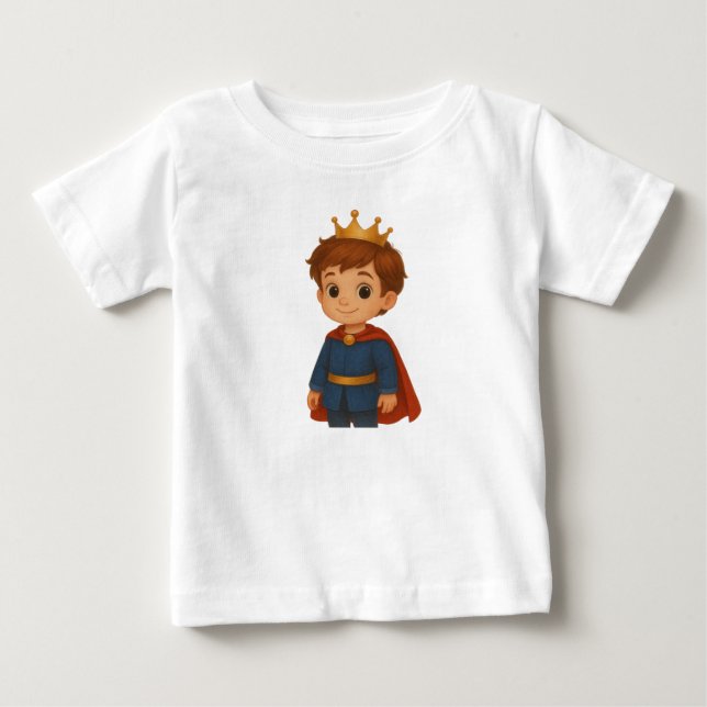 Der kleine Prinz in blauer Kleidung Baby T-shirt (Vorderseite)