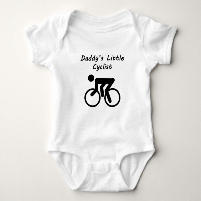 Der kleine Radfahrer des Vatis Baby Strampler (Vorderseite)