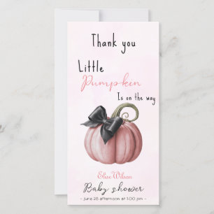 Der kleine rosa Kürbisbogen ist unterwegs Dankeskarte