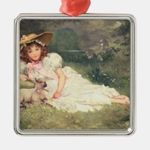 Der kleine Shepherdess Silbernes Ornament