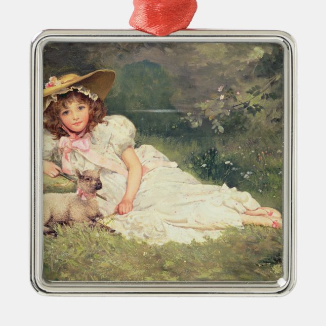 Der kleine Shepherdess Silbernes Ornament (Vorne)