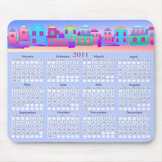 Der kleine Stadt2011 Kalender Mousepad (Vorne)