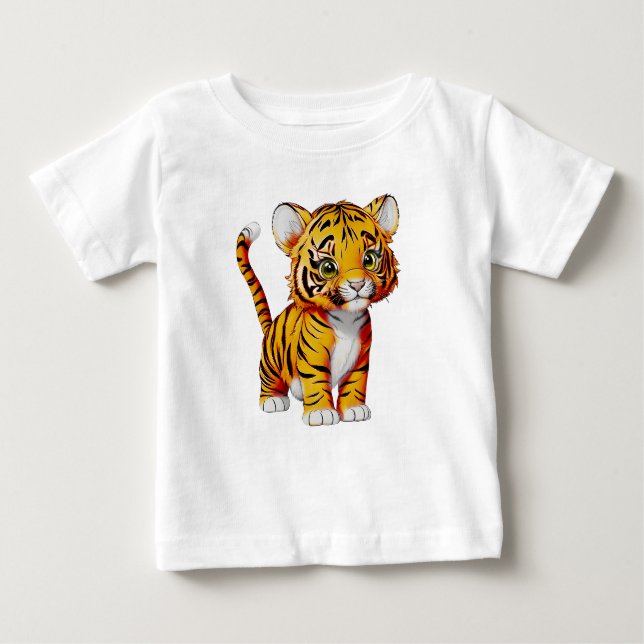 Der kleine Tiger, das Licht Baby T-shirt (Vorderseite)