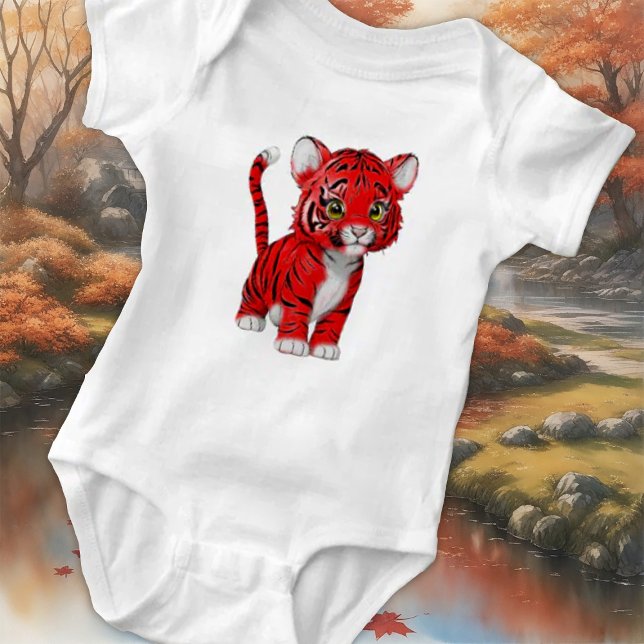 Der kleine Tiger, rot Baby Strampler (Von Creator hochgeladen)