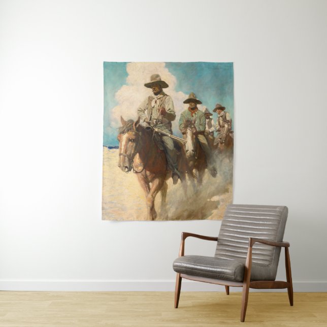 Der kleine Weg begann auf seiner Reise Wandteppich (Beispiel)