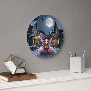 Der kleine Weihnachtsbote. Große Wanduhr