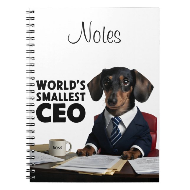 Der kleinste CEO der Welt, niedliche lustige Dacke Notizblock (Vorderseite)