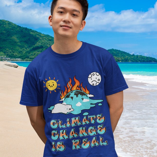 Der Klimawandel ist die wirkliche globale Erwärmun T-Shirt (Von Creator hochgeladen)