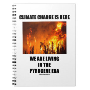 Der Klimawandel ist die Zeit der Pyrocen Notizblock