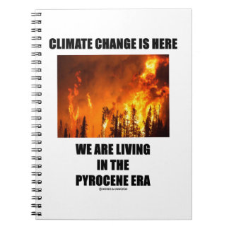 Der Klimawandel ist die Zeit der Pyrocen Notizblock