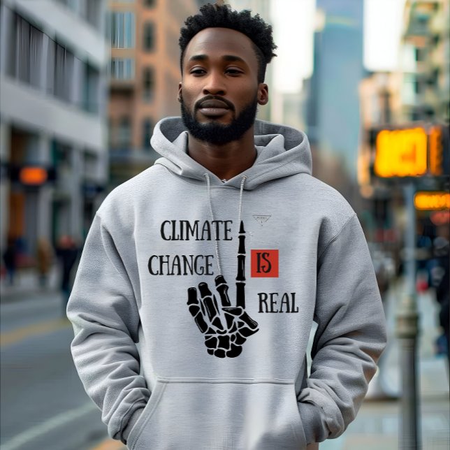 Der Klimawandel ist ein echtes Umweltbewusstsein Hoodie (Von Creator hochgeladen)